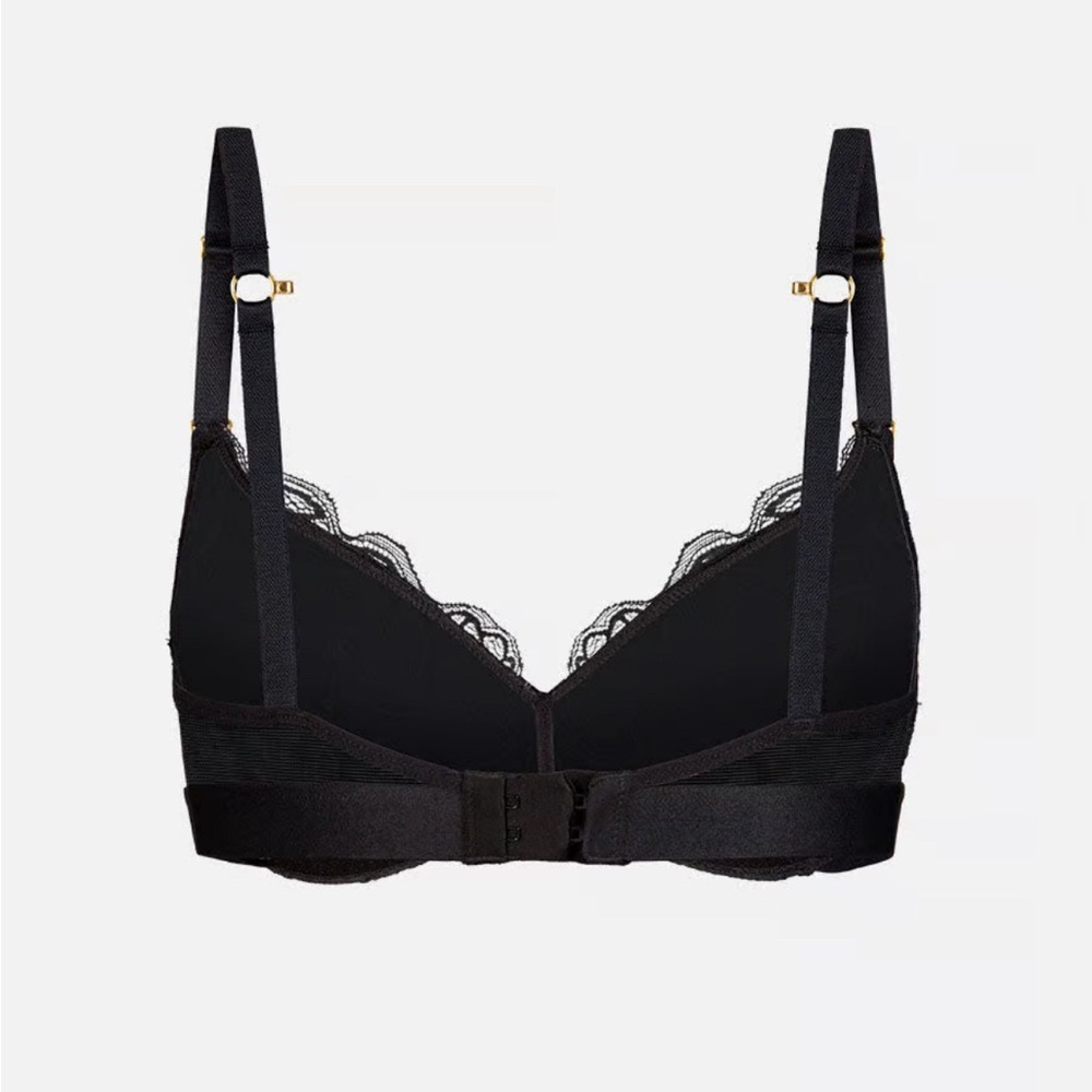 NWT Lively Lace No-Wire Push-Up Bra in Jet Black 34B - Picture 2 of 9
